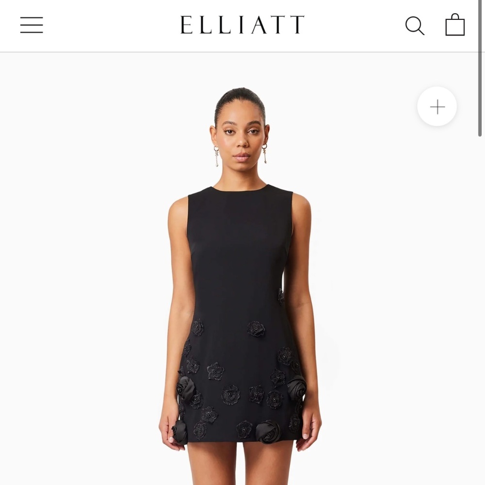 Elliatt Lilydale Shift Mini Dress In Black